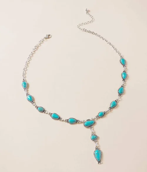 Sterling & Stitch Women's Western Turquoise Necklace
